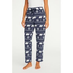 OLD NAVY Blue & White Winter Wonderland Pajama Pants Womens Large‎